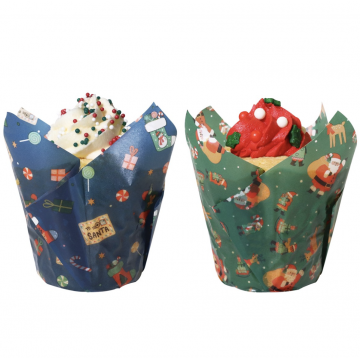 Cápsulas de Muffins Taller de Santa Claus Navidad (24) PME