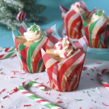 Cápsulas de Muffins Bastón de Caramelo Navidad (24) PME