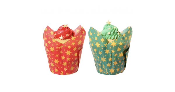 Cápsulas de Muffins Estrellas de Navidad (24) PME-1