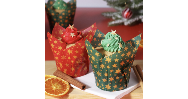 Cápsulas de Muffins Estrellas de Navidad (24) PME-4