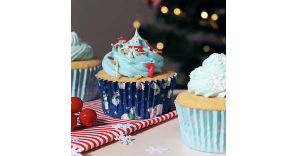 Cápsulas de Cupcakes Diversión en la Nieve Navidad (60) PME