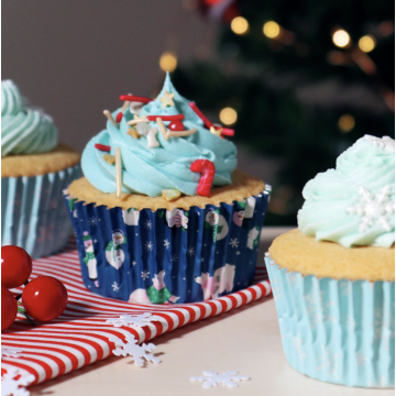 Cápsulas de Cupcakes Diversión en la Nieve Navidad (60) PME