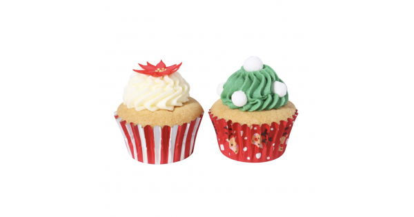 Cápsulas de Mini Cupcakes Reno Rudolph Navidad (60) PME