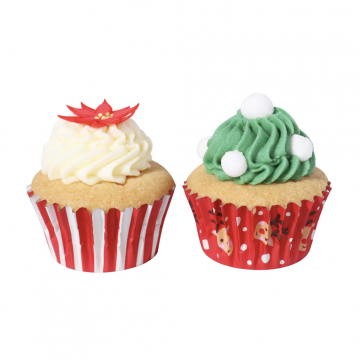 Cápsulas de Mini Cupcakes Reno Rudolph Navidad (60) PME