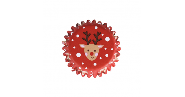 Cápsulas de Mini Cupcakes Reno Rudolph Navidad (60) PME