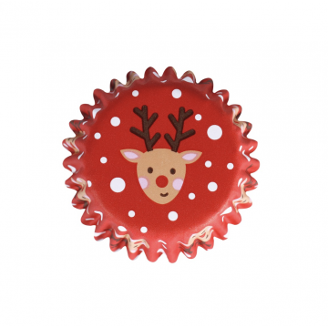 Cápsulas de Mini Cupcakes Reno Rudolph Navidad (60) PME