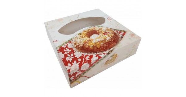 Caja de Roscón de Reyes Rosca 28 x 28 x 8 cm Navidad