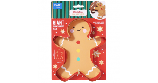 Cortante de galleta Grande Muñeco de Jengibre Navidad PME-1