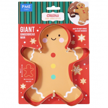 Cortante de galleta Grande Muñeco de Jengibre Navidad PME-1