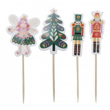 Pack 24 Toppers Cascanueces Navidad PME-1