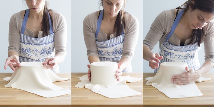 ¿Cómo forrar una tarta con fondant?