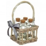 Cesta De Mimbre Con Botellas Kitchen Craft