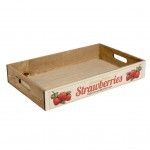 Caja Decorativa Madera Fresas