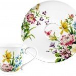 Taza Mas Plato Flores Katie Alice