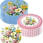 Juego De Latas Redondas Flores Creative Tops