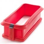 Molde Rectangular Con Base De Cerámica 24 Cm Rojo Lékué