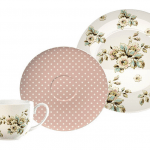 Taza + 2 Platos Rosa Flores Cottage Katie Alice