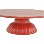 Cake Stand De Cerámica Rojo