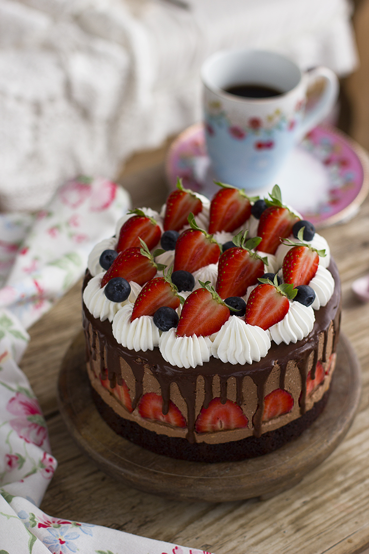 Tarta Mousse Chocolate Y Fresas 4