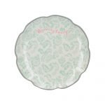 Plato Ceramica Blooming Fancy Verde Menta