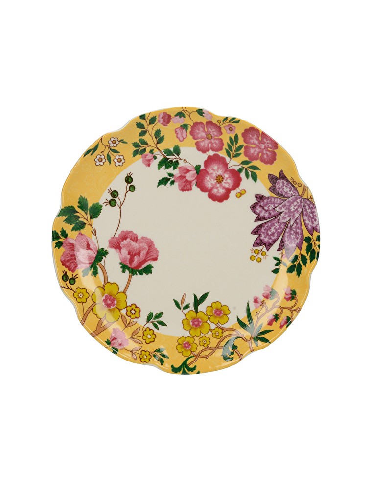 PLATO DE CERÁMICA 17 CM AMARILLO EASTERN FLORAL KATIE ALICE