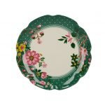 PLATO DE CERÁMICA 17 CM VERDE EASTERN FLORAL KATIE ALICE