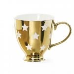 TAZA CON ASA ORO CON ESTRELLAS BLANCAS MISS ETOILE